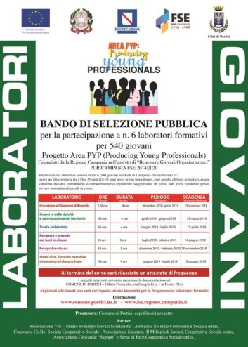 Laboratori di formazione gratuiti - Comune di Portici