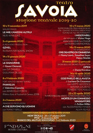 Teatro Savoia Campobasso - Stagione Teatrale 2019 - 2020