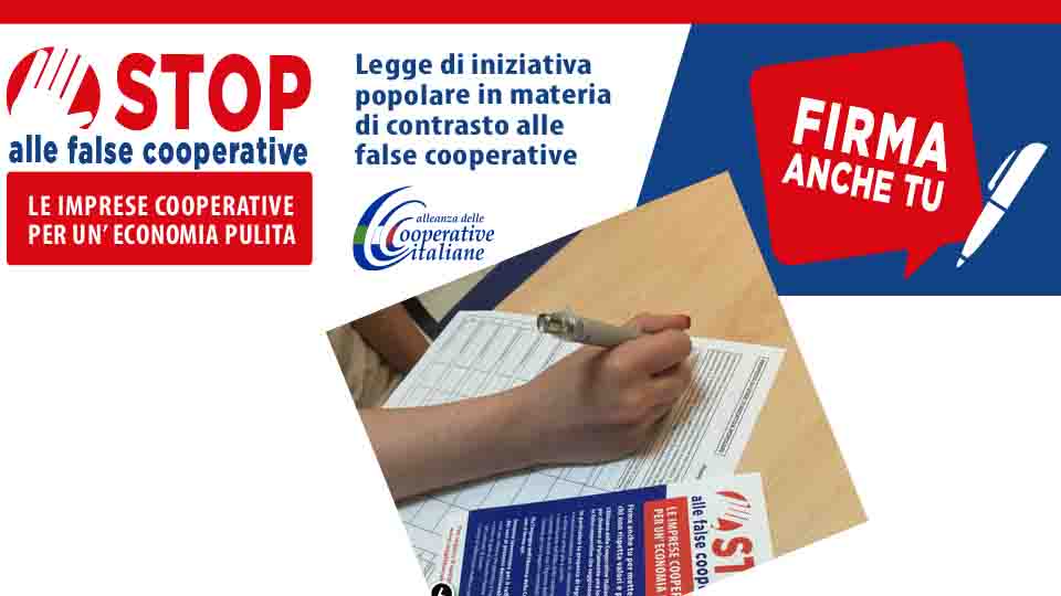 UNA FIRMA PER LA TRASPARENZA DELLE COOPERATIVE