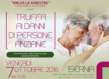 Truffe agli anziani, se ne parla ad Isernia