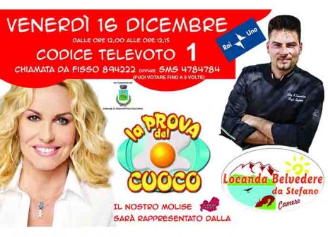 Stefano Rufo, il cuoco molisano oggi alla Prova del Cuoco