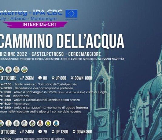 Il 7 e l’8 ottobre la II edizione del Cammino dell’Acqua